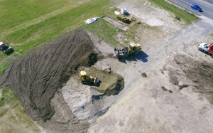 Groundwork pre-construction on Sports Complex - angle 2